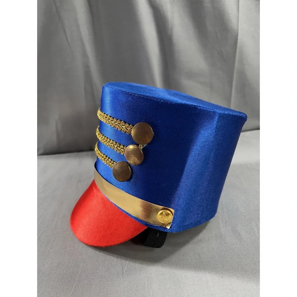 Drum Major Soldier Costume Hat One Size Adjustable Chin Strap Halloween Dance